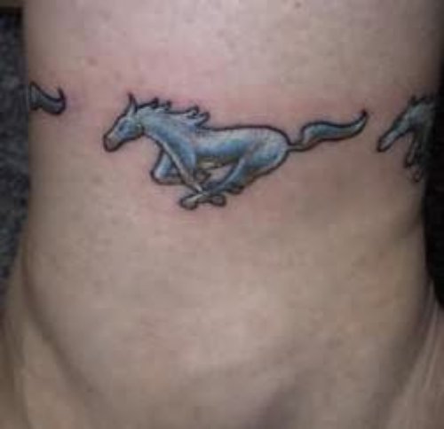 Horse Story Tattoo On Ankle